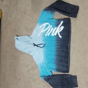 PINK hooded crop sweatshirt